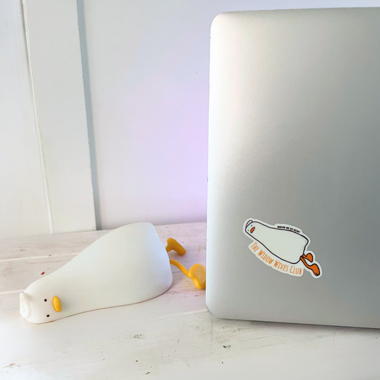 Widow Wives Club Glow in the Dark Duck Sticker